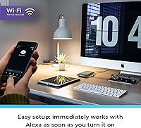 Vista 4 de Globe Electric 50589 Color-Changing A19 LED Smart Light Bulb, 2.4 GHz Wi-Fi, 60W Equivalent 800LM, Works with Alexa Only, 1-Pack