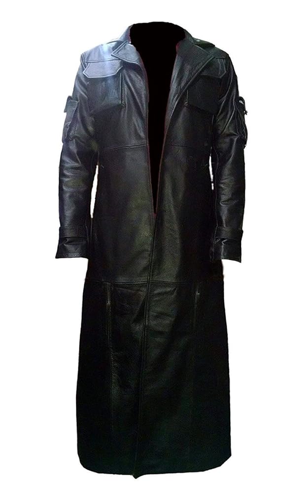 Leather Coat Black Trench Coat Frank Castle Vigilante Coat