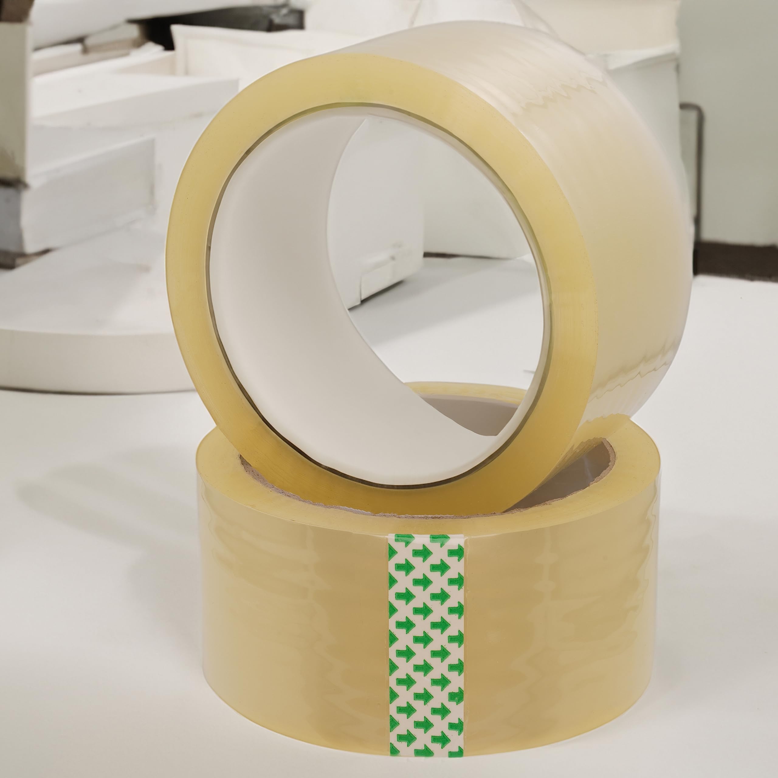 BIGtec 6 rotoli di nastro adesivo per pacchetti, nastro da imballaggio, nastro di cartone standard 66 m x 48 mm, trasparente, materiale da imballaggio per pacchi e cartone