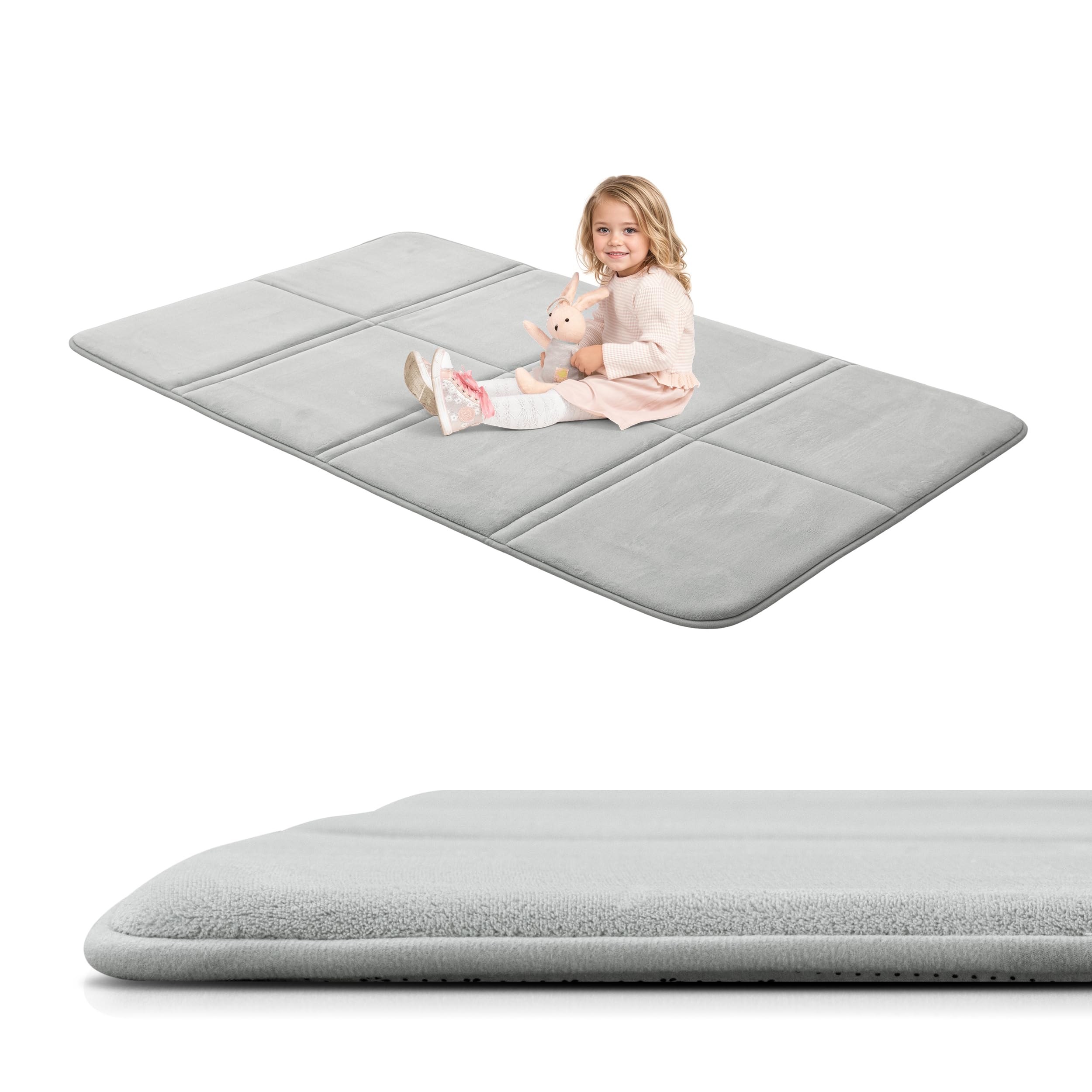 BYBYME 3cm Thick Baby Play Mat for Floor 80 * 150cm Foldable Playpen Mat with Non-Slip Backing for Infant Kids and Toddler Crawling