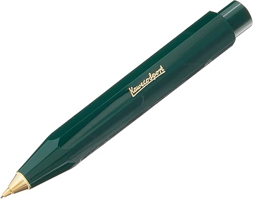 Miniatura 3 de Kaweco Lápiz mecánico clásico de 0028in HB I de plástico de alta calidad en diseño octogonal de ocho lados I lápiz mecánico 43in I recargable verde