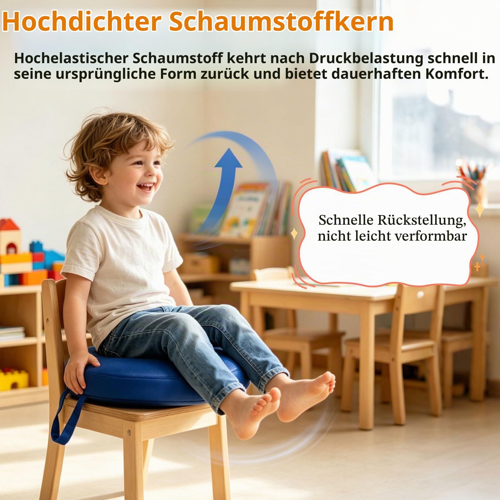 12er-Pack Kinder-Bodenkissen, Schaumstoffsitz mit Griff und abnehmbarem Bezug, flexible Sitzgelegenheiten für Klassenzimmer, Grundschule, Regenbogenfarben, für Tatami-Kindertagesstätten, Meditation