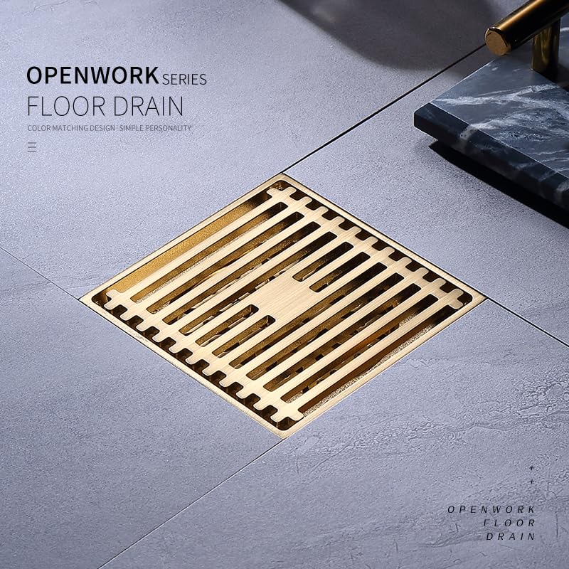Chromowany odpływ podłogowy łazienkowy 100 x 100 mm kwadratowy bezwonny odpływ z osłoną prysznicową mosiężny syfon do użytku wewnątrz i na zewnątrz akcesoria łazienkowe skuteczne rozwiązanie drenażowe
