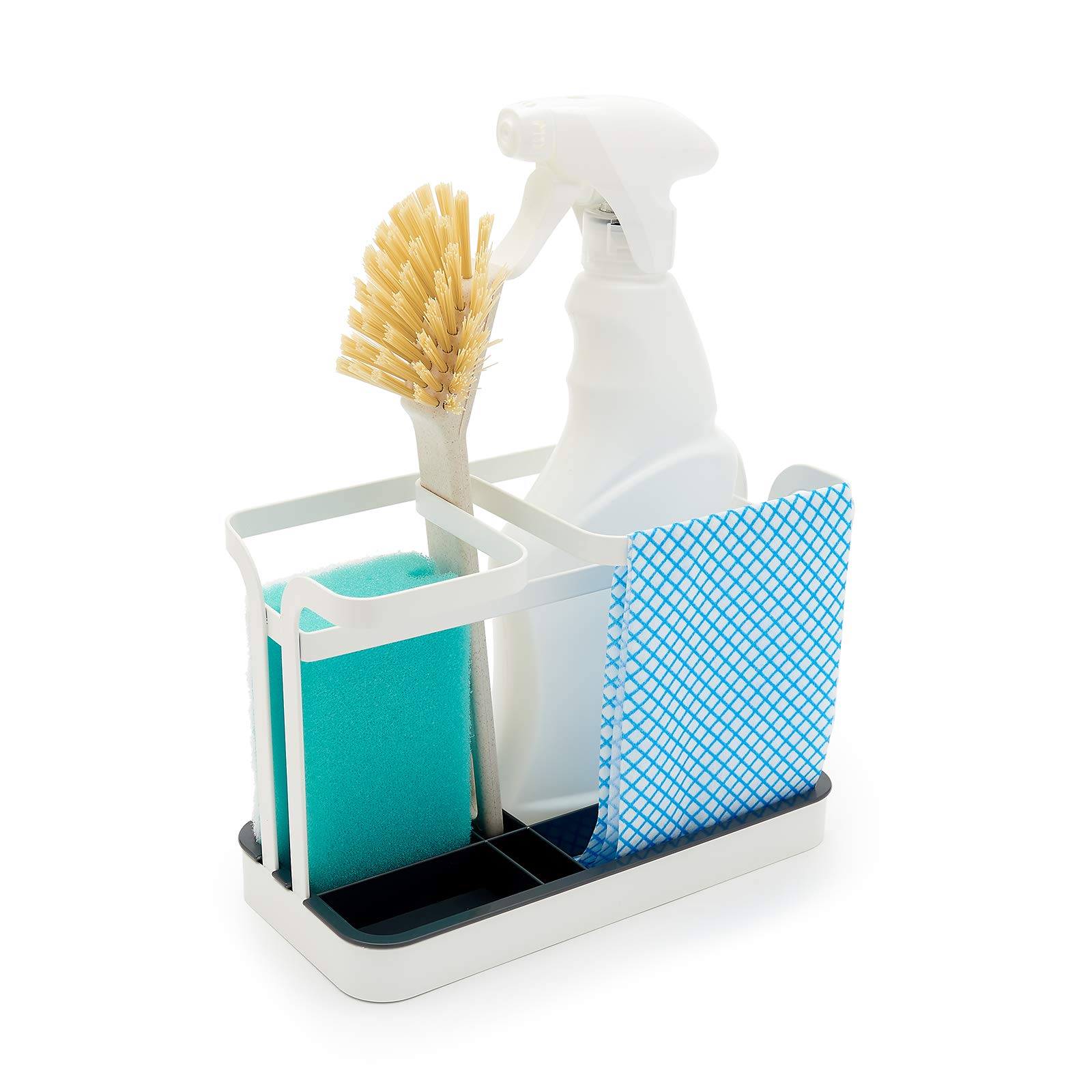 simplywire – Sink Tidy/Caddy – Retro Flat Steel Wire Kitchen Sink Organiser – White