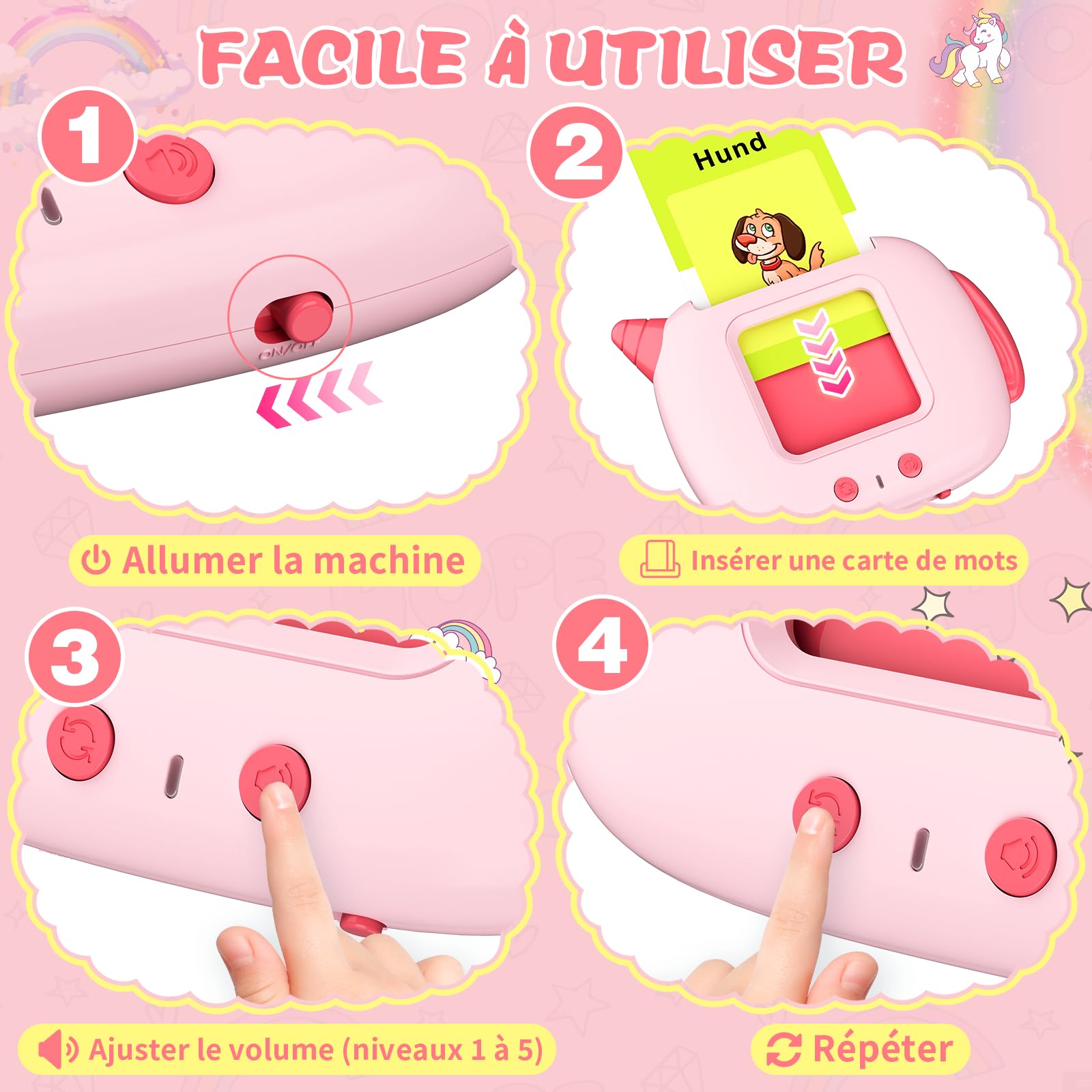 Carte flash francesi standard standard per l'apprendimento, per bambini piccoli, 1 2 3 4 5 6 anni, 112 fogli, 224 fogli, giocattolo educativo - Giochi e Prodotti per l'Età Evolutiva