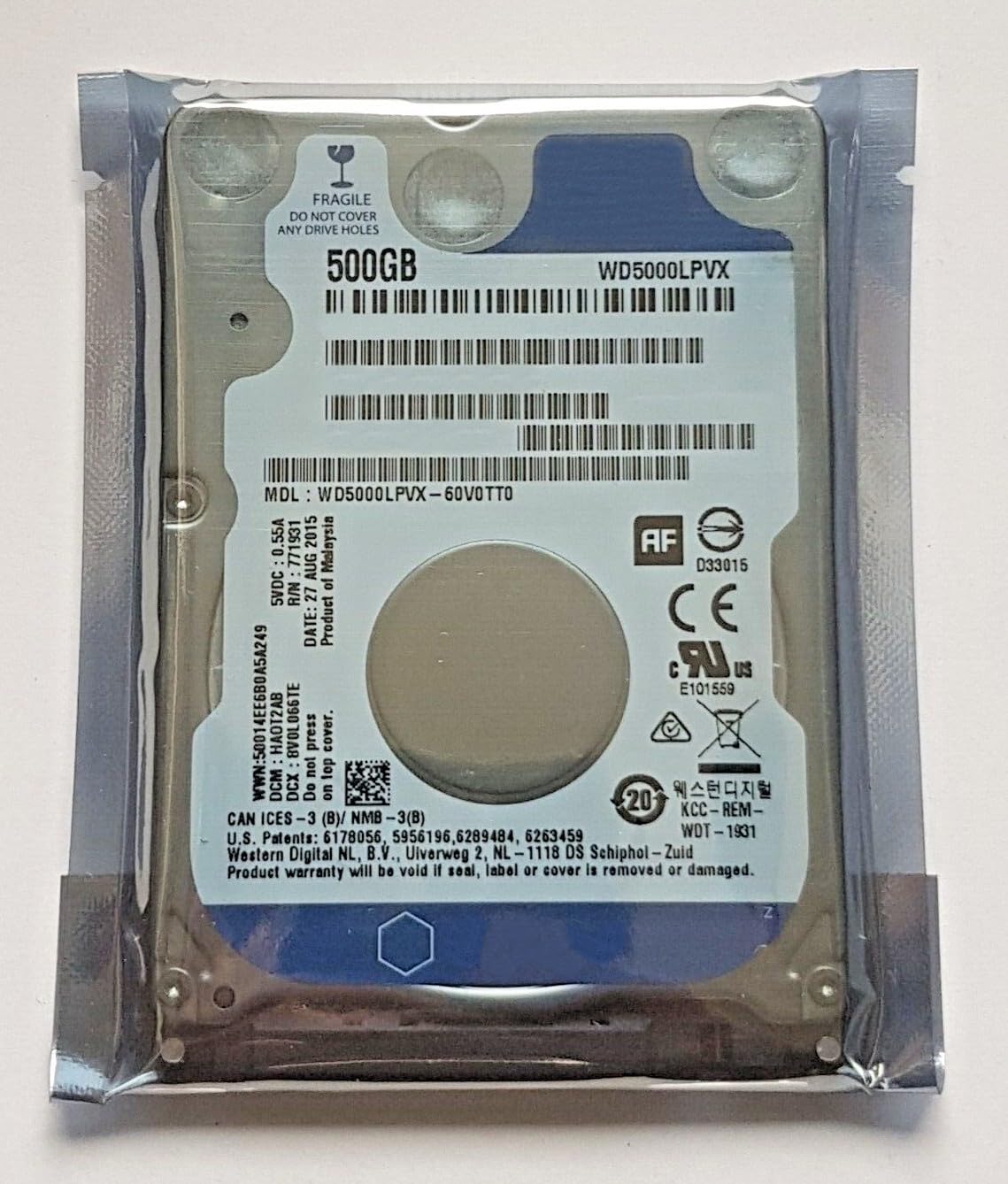 Disque dur interne Blue WD5000LPVX 6,4 cm (2,5) - 500 Go