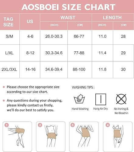 Miniatura 6 de AOSBOEI Faja de entrenamiento de cintura para mujer, faja deportiva con control de abdomen, cinturón de recuperación posparto