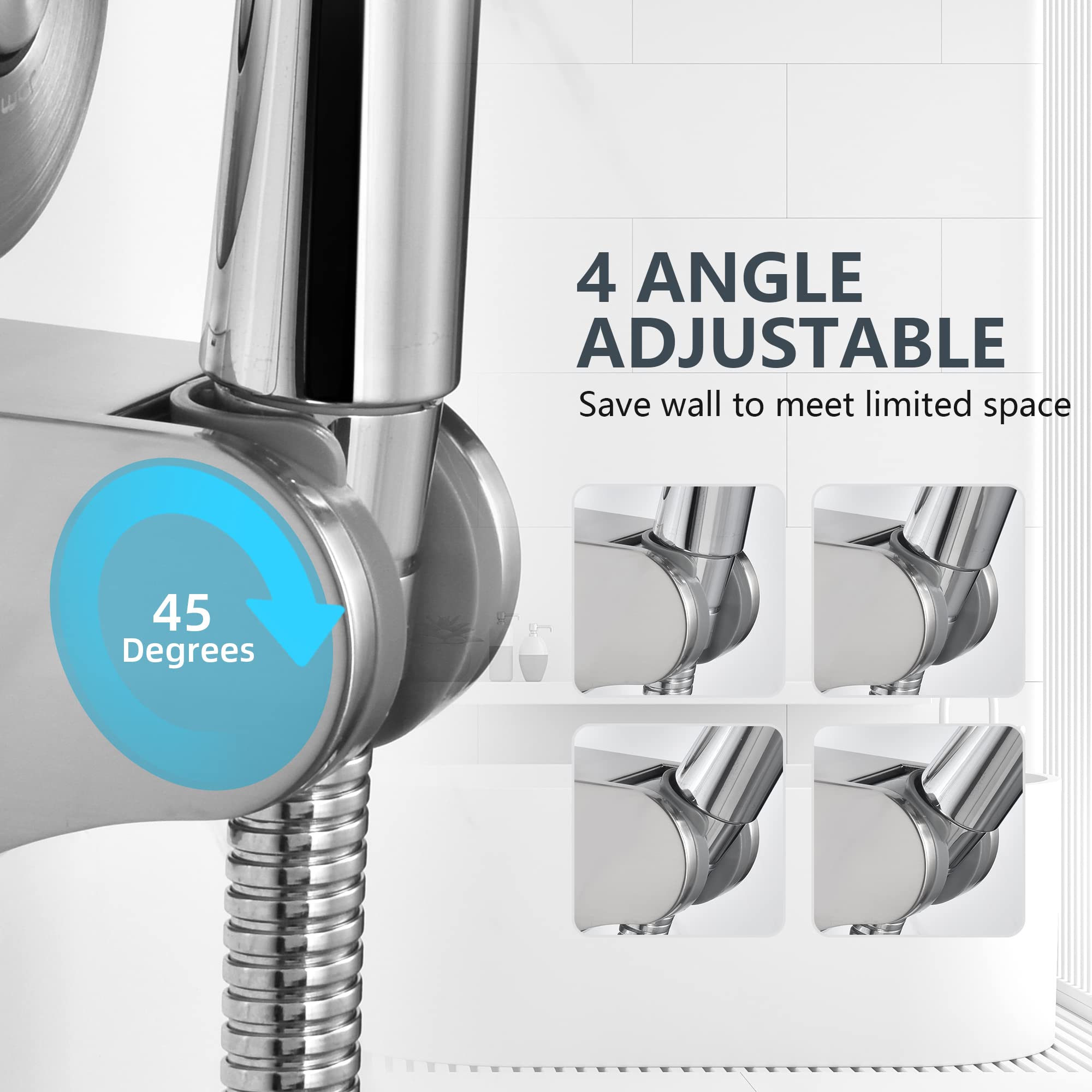 Duschkopfhalterung Mit Saugnapf - Ohne Bohren, Wasserdicht & Rutschfest