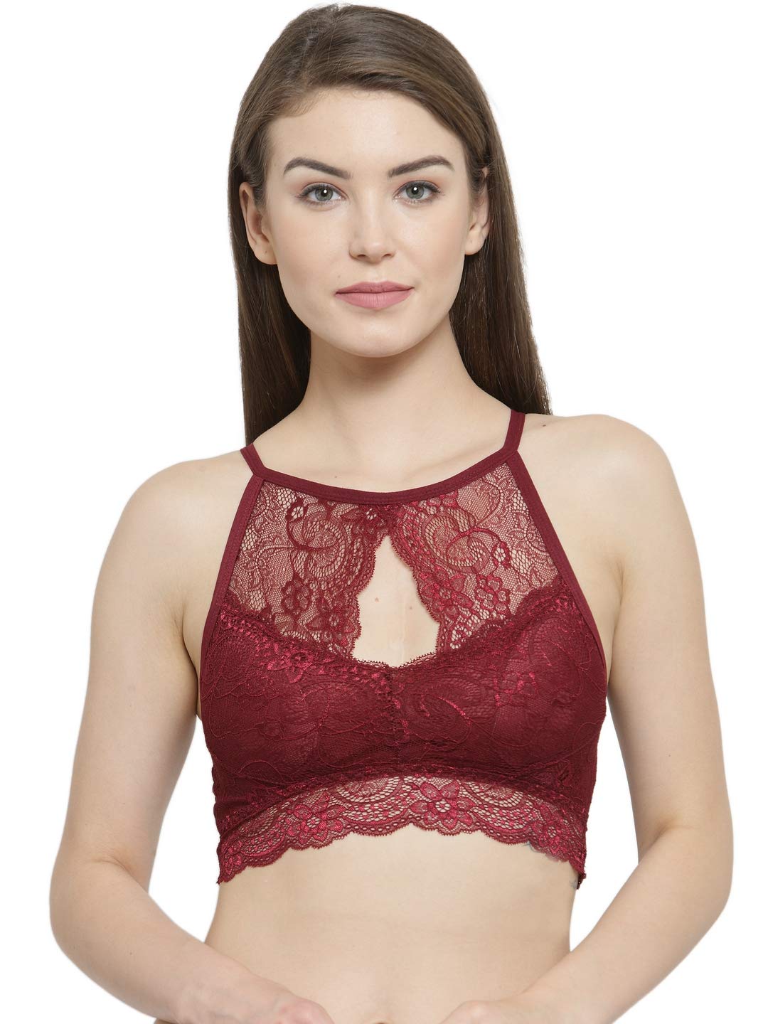 QuttosWomen's Polycotton Padded Non-Wired Bralette Bra