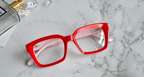 Miniatura 9 de Eyekepper Paquete de 4 lentes de lectura para mujer, diseño cuadrado de gran tamaño para mujer, 4 piezas negro