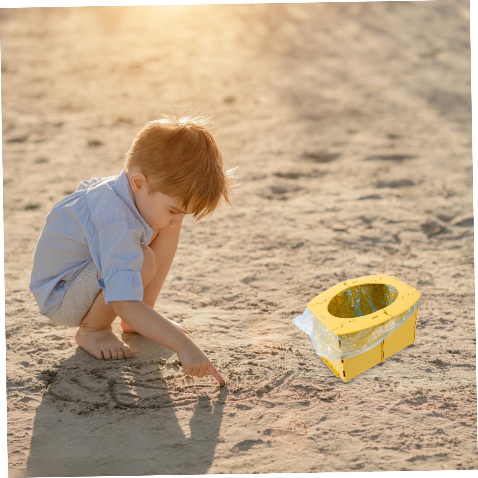 FAVOMOTO Portable Camping Toilet Safe Foldable Potty Potty Training Seat Easy to Carry