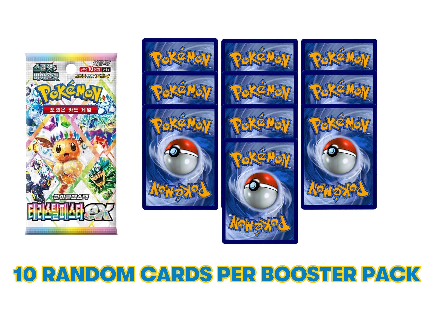 Prismatic Evolutions Terastal Festival Korean Booster Box (10 Packs, High  Class) | Korean Edition of Prismatic Evolutions | 10 Cards per Pack | Korean  Pokémon Cards