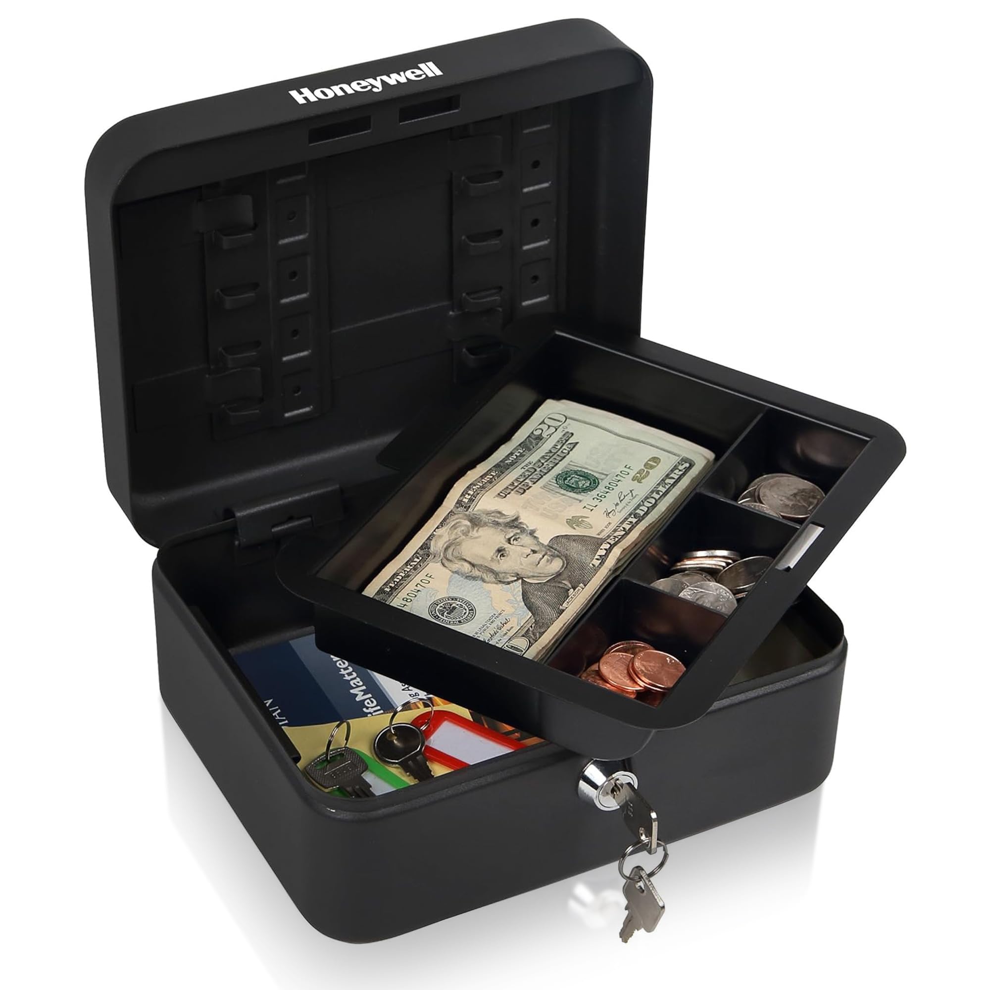 Honeywell Safes & Door Locks - Convertible Small Cash Box with