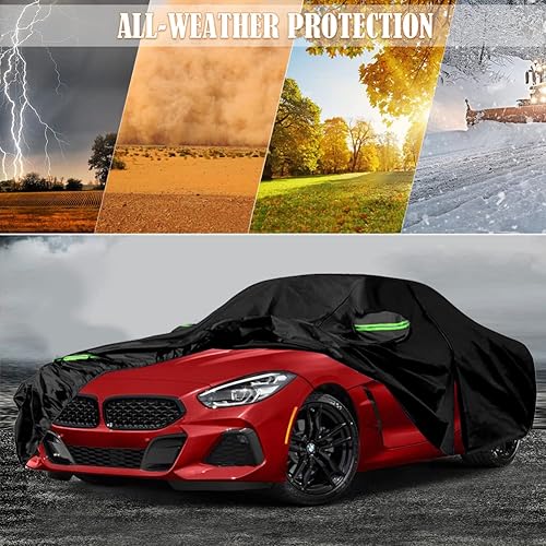 Miniatura 57 de Funda impermeable para automóvil compatible con BMW X5/X5 M, X6/X6 M 2007 - 2022, 210T 6 capas para todo tipo de clima con puerta con cremallera