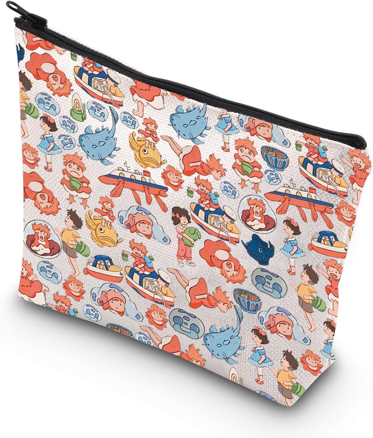 VAMSII Animated Movie Inspired Canvas Makeup Cosmetic Bag Movie Fans Gift (P o the Cliff)