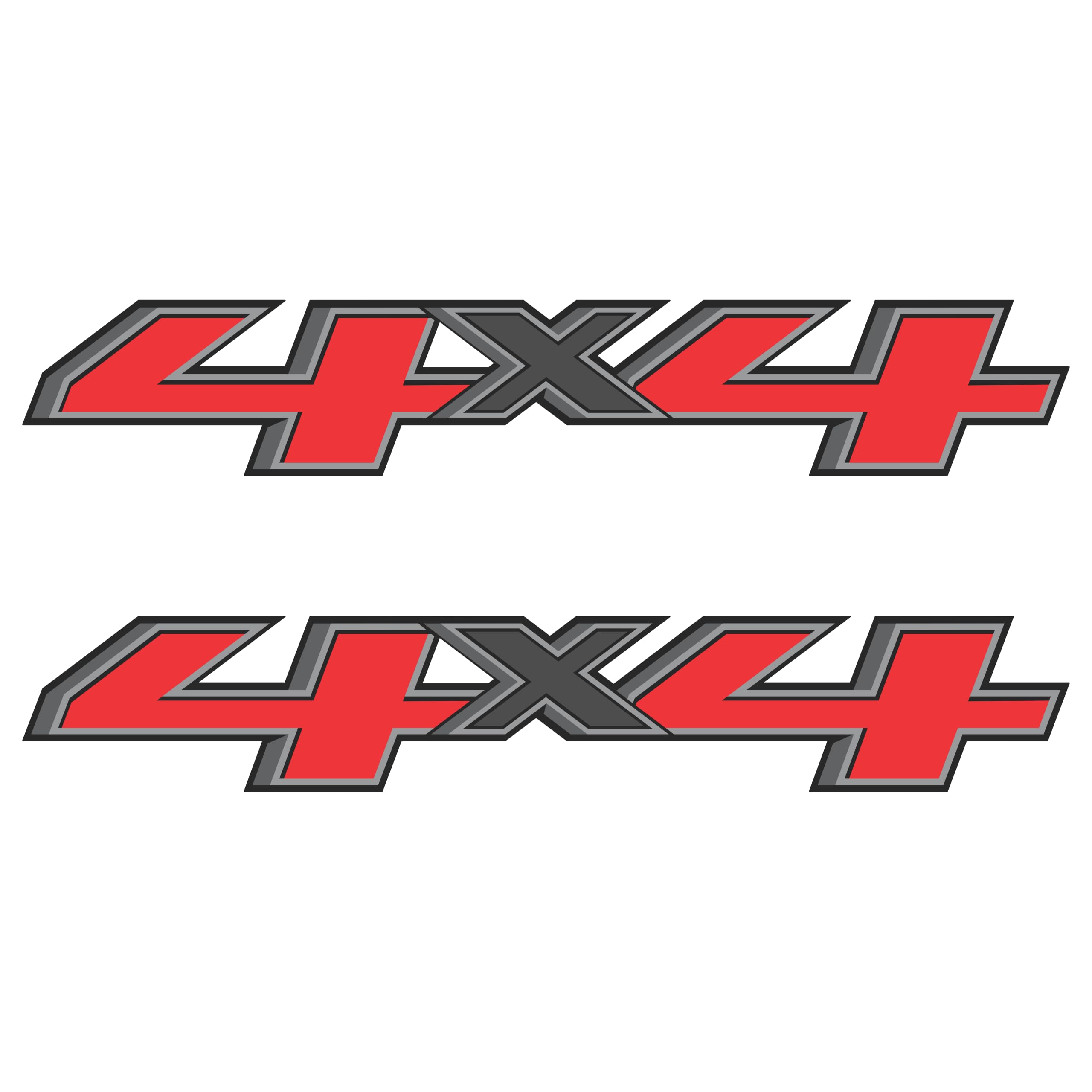 GOLD HOOK 4x4 Decals Red Metallic for Chevy Silverado 2014-2017