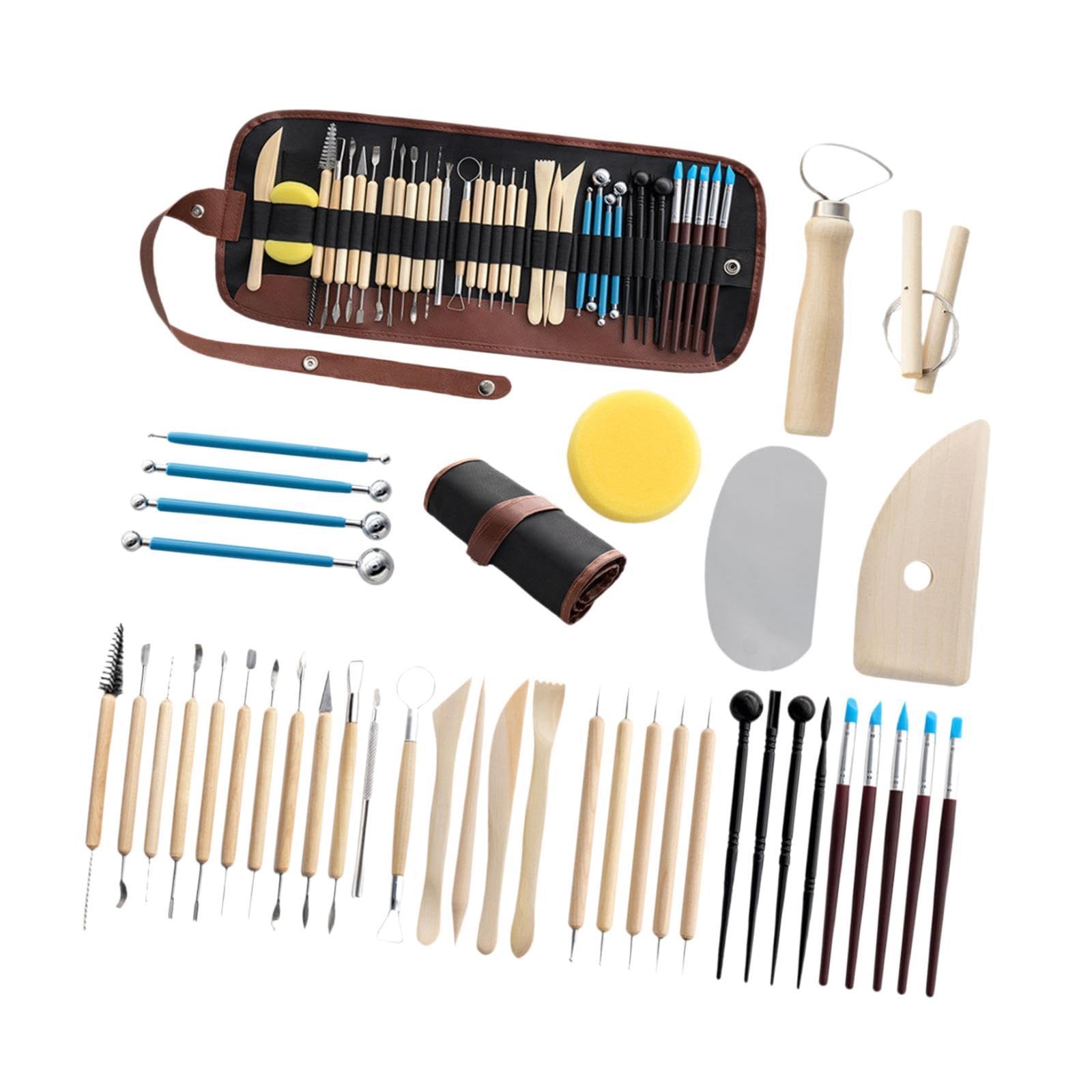 40 Outils de Modelage et de Sculpture En Argile pour La Céramique. Outils de Grattage et de Finition pour La Poterie.