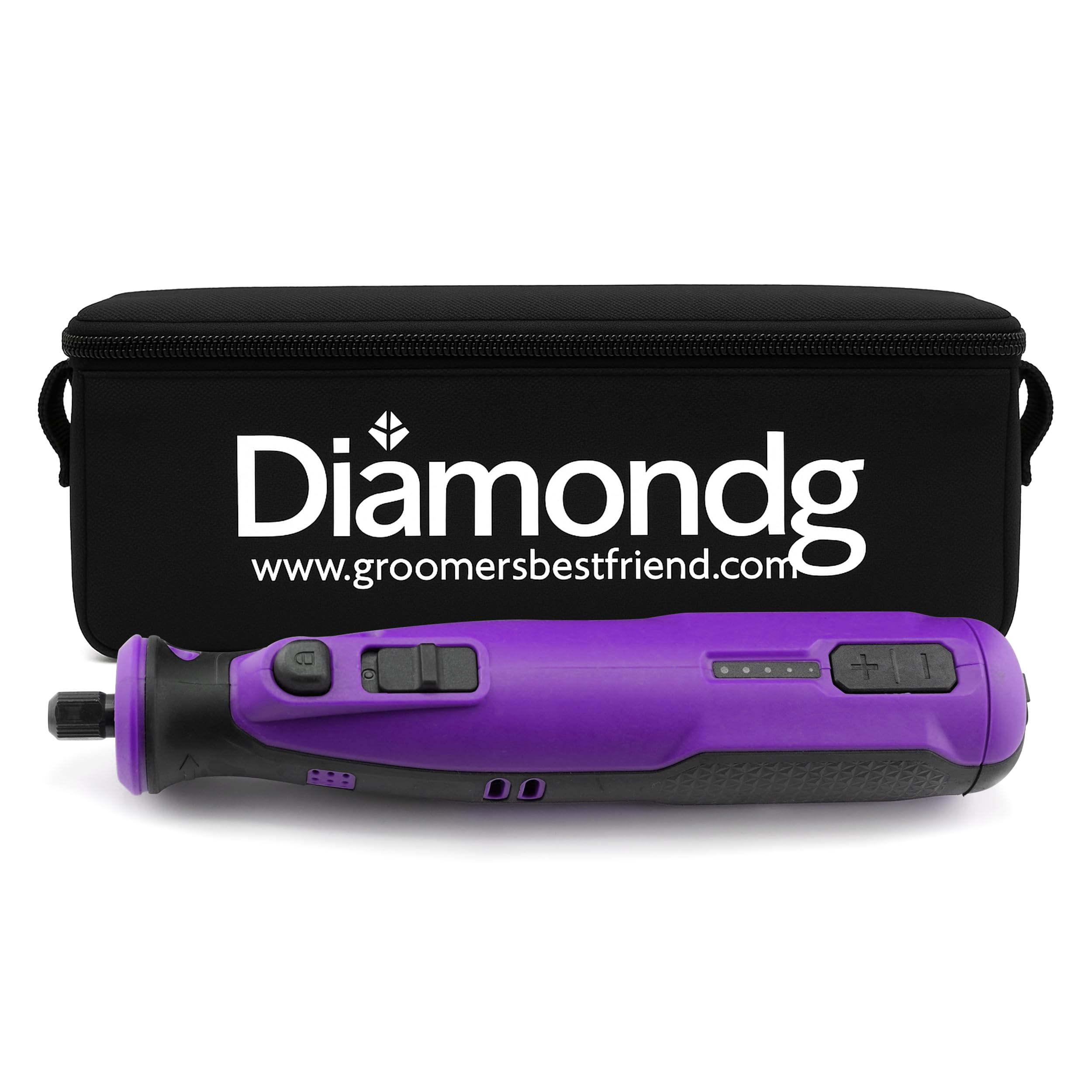 DiamondgCordless Dog Nail Grinder with Quiet Sound & LED Tip for Large & Small Dogs, 4hrs. Runtime - Electric Dog Nail Trimmer, Heavy Duty Rotary Tool Alternative to Toenail Clippers & Filers