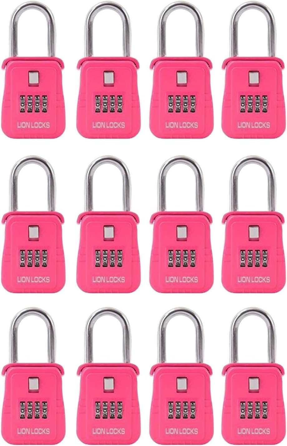 Office 12 Pack , Pink Lion Locks 1500 Key Storage Realtor Lock Box with
