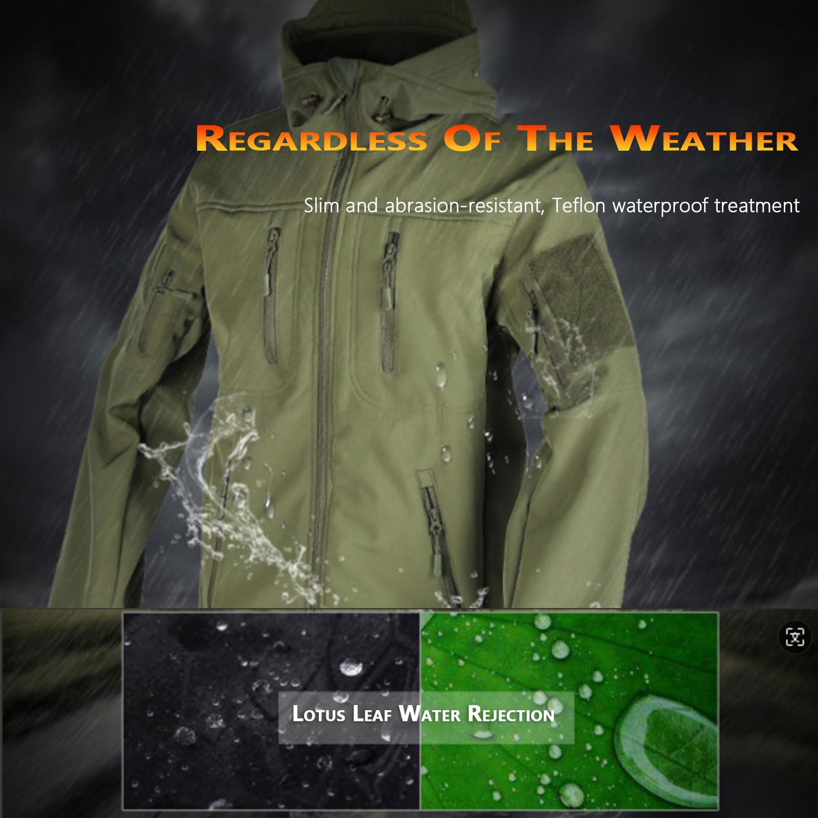 Set Completo da Sci da Uomo in 2 Pezzi, Giacca Softshell, Tuta Snowboard, Set di Tute da Combattimento Militari Impermeabili, Giacca E Pantaloni Tattici, per attività All'Aperto