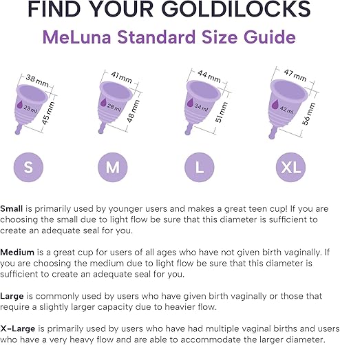 Miniatura 5 de Taza menstrual más personalizable con asa de anillo MeLuna Me Luna Cómodo vaso reutilizable Almohadilla de tampón alternativa para todo tipo de