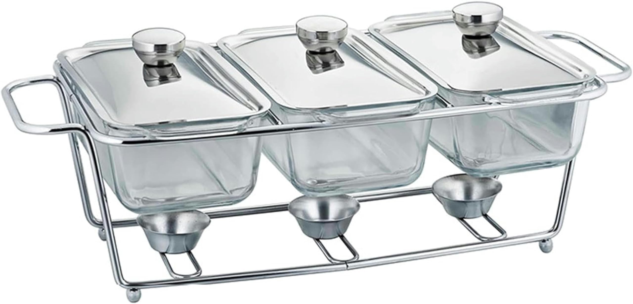 Hadecoll Size_name Chafing Dish 1.3L Chafer Dishes Buffet Set, Full Size Stainless Steel Rectangular Buffet Warmers For Weddingpartiesbanquetcatering,-3.9L