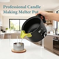 Vista 5 de SAEUYVB Kit de fabricación de velas con olla de fusión de cera, derretidor de cera para hacer velas con termómetro, suministros completos