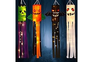 Outdoor Halloween Windsocks with LED Lights for a Spooktacular Holiday Decor