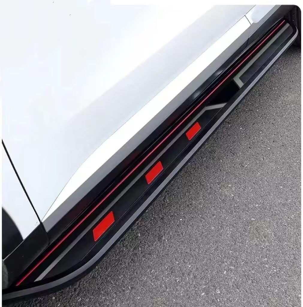 Deski do biegania do Chery TIGGO 4 PRO 2020-2026, 2 szt. aluminiowych stałych stopni bocznych (z uchwytem), zestaw bez wiercenia, zestaw śrub | DIY Project SUV, akcesoria do szyn, czarne (1 zestaw