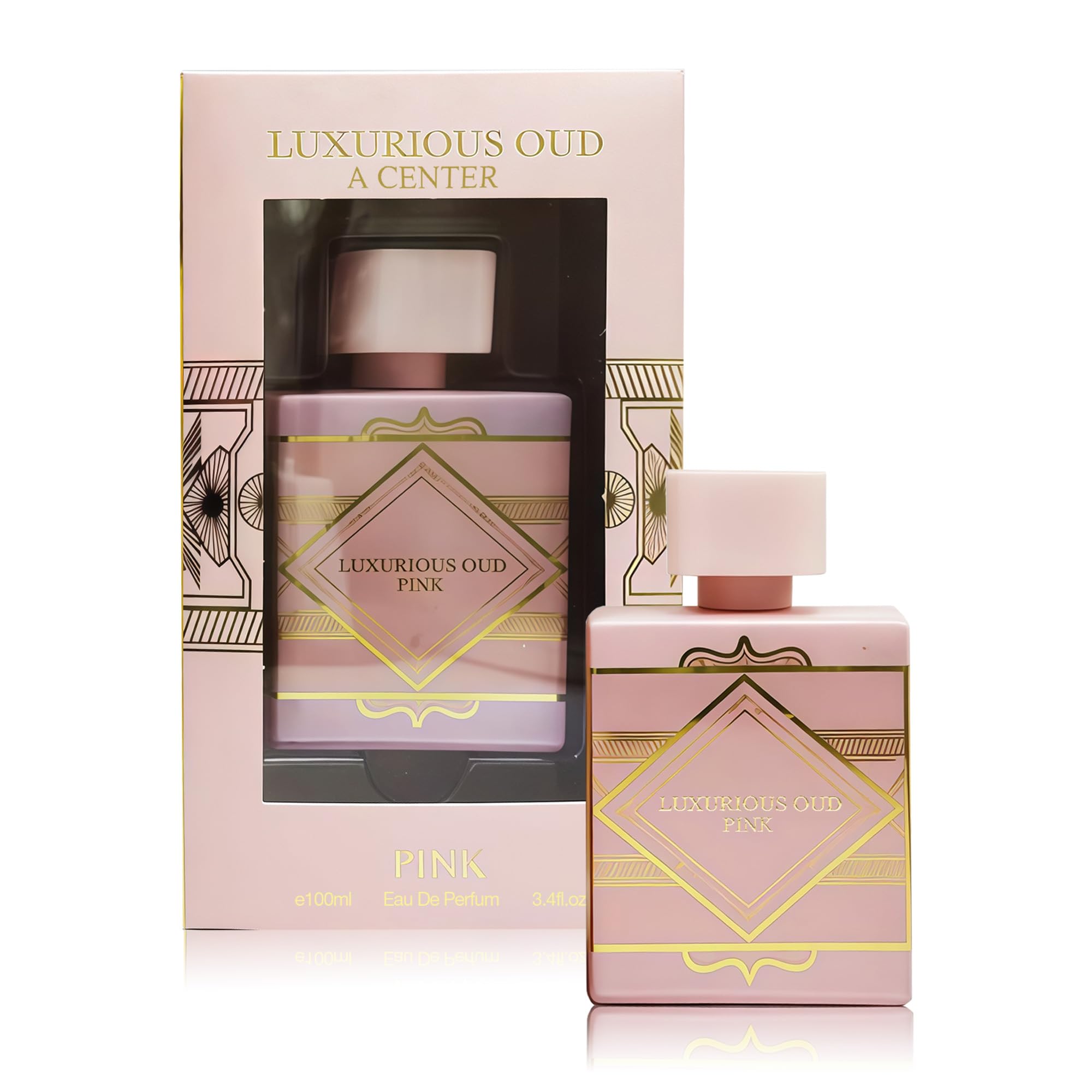 A CENTER Luxurious Oud Pink Womens Perfume Floral Fruity Musk Sandalwood Vanilla Eau De Parfum Long Lasting Fragrance
