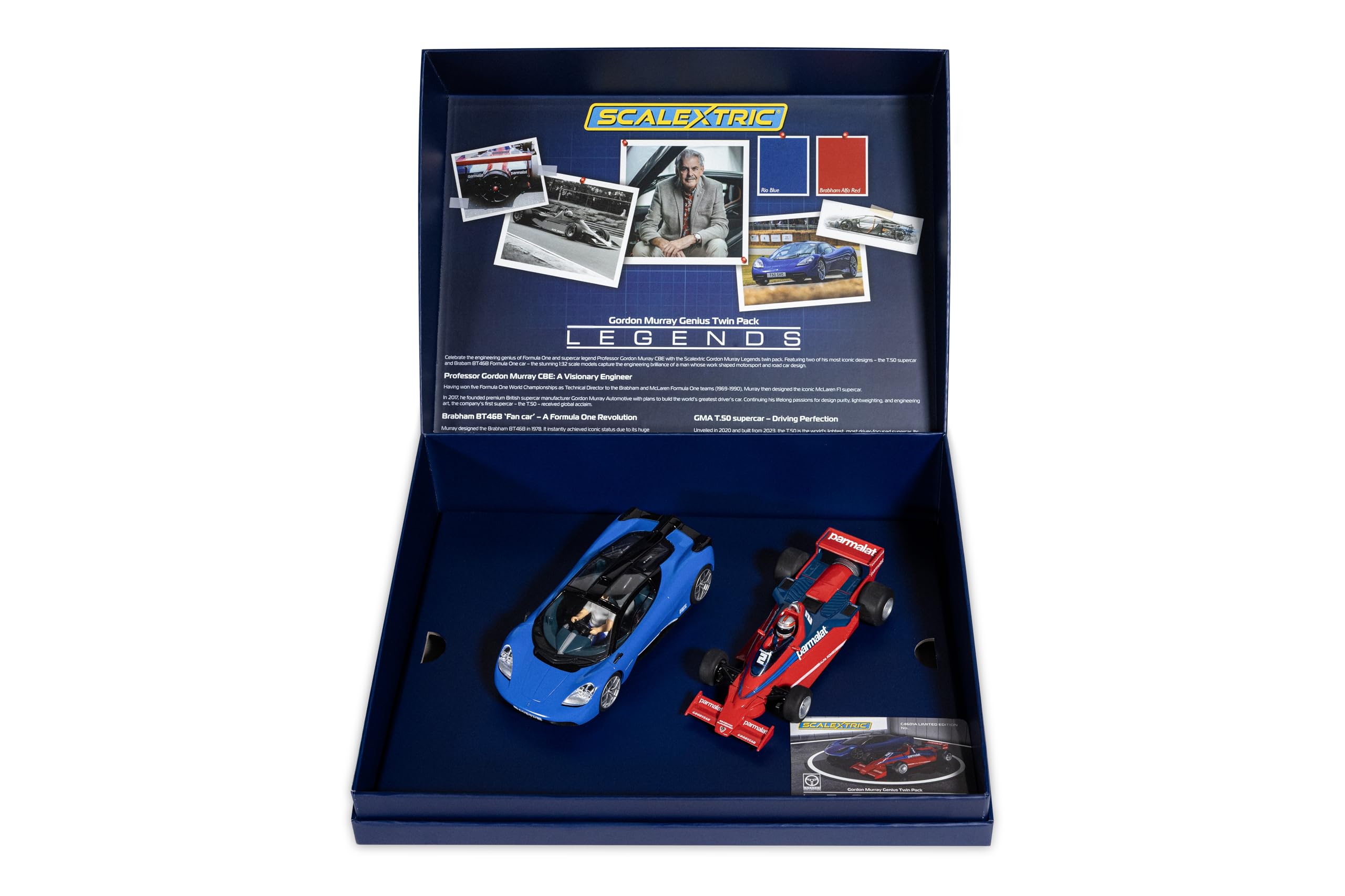 Scalextric C4601A Gordon Murray Design Genius Twin Pack Cars - Street & Rally Slot Car Racing, Multicolor, 11,237.7 cubic centimeters