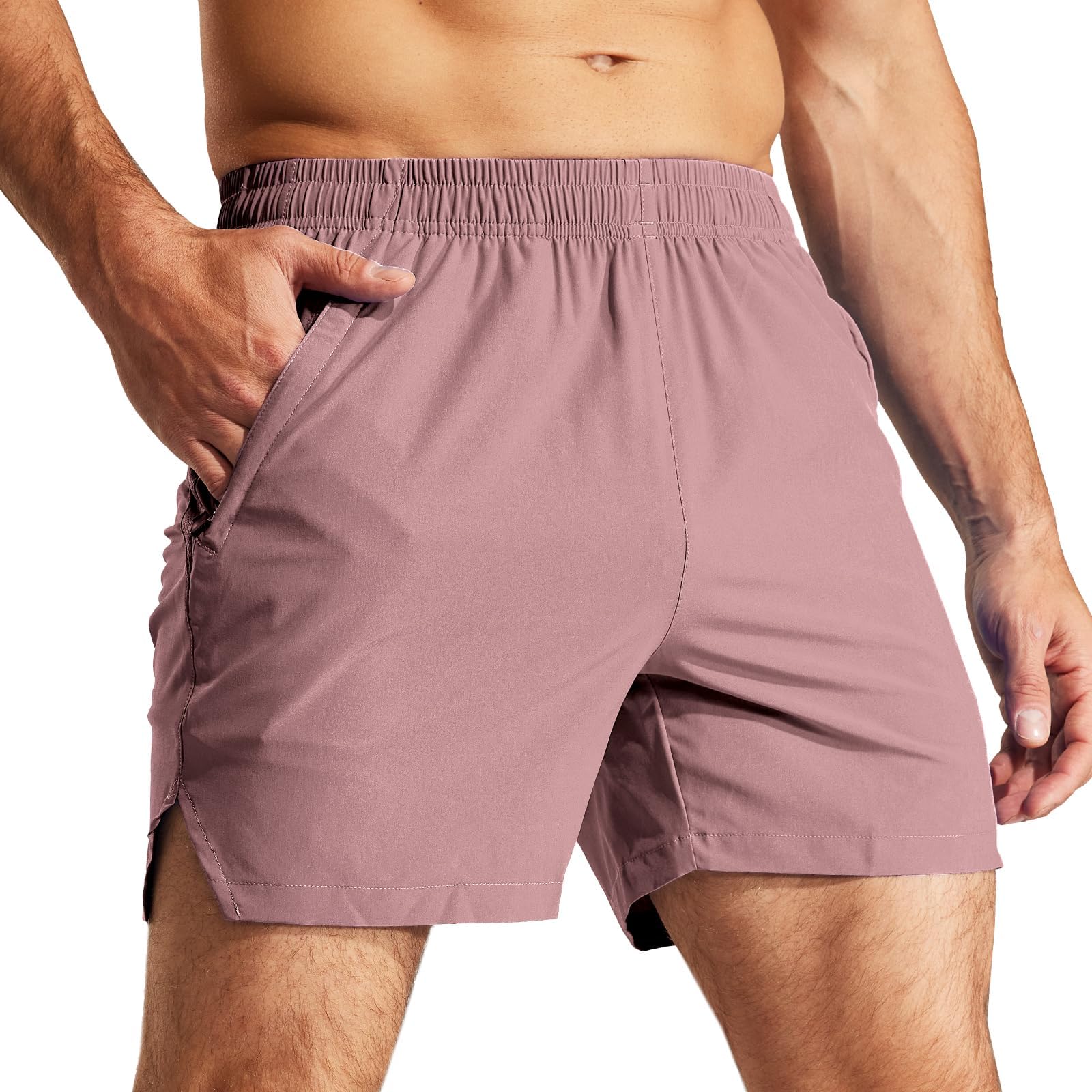 MIER Men's 5 Inch Inseam Running Shorts, Quick-Dry with Pockets