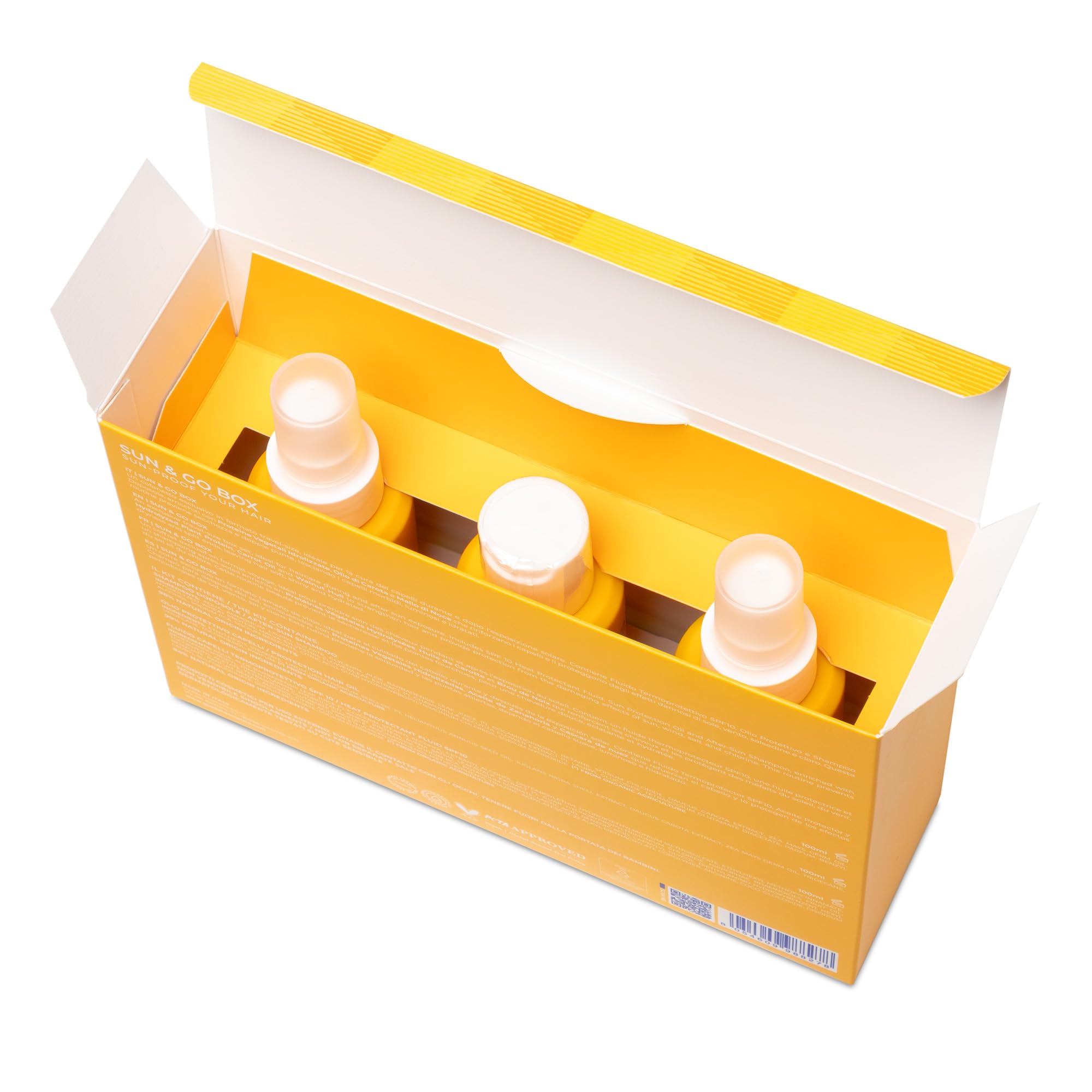 GYADA COSMETICS Sun & Go Box, Set Composto da Shampoo Doposole, Olio Solare Protettivo e Fluido Termoprotettivo Spf 10, Protegge da Sole, Cloro, Vento e Salsedine, con Proteine Vegetali, 3 x 100 ml