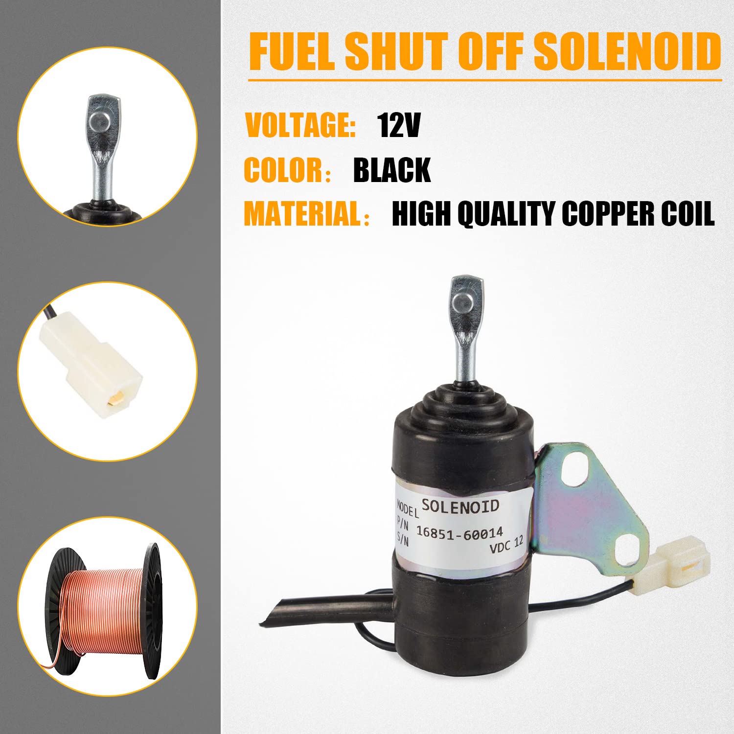 Amazon.com: Fuel Shut Off Solenoid Compatible with Kubota