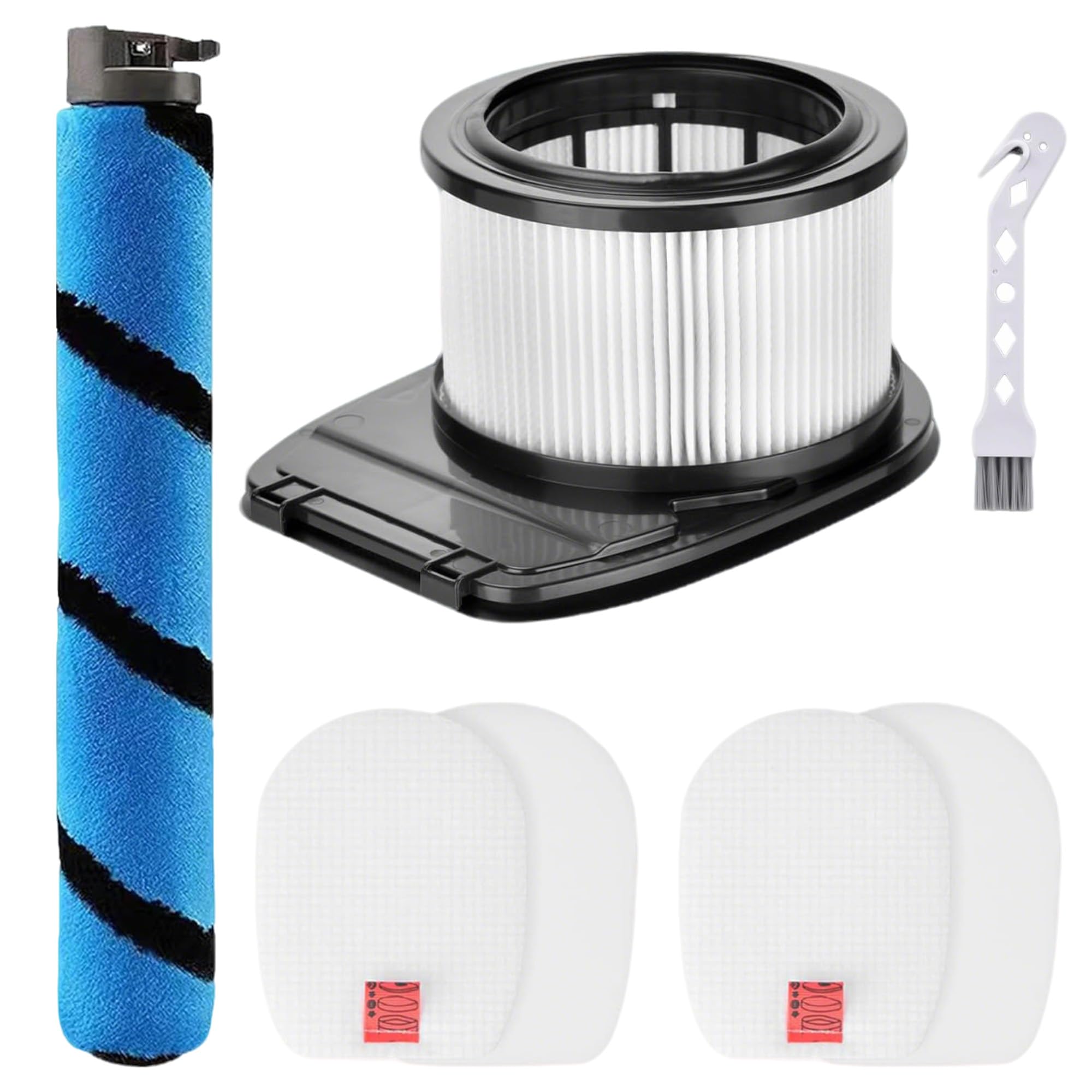 Roller Brush Filter Replacements Kits Compatible with Shark Hoover IZ300UK/ IZ300UKT/ IZ320UK/ IZ320UKT/ IZ300/ IZ320 Anti Hair Wrap Cordless Stick Vacuum Cleaner Replacement Parts Spare Kit