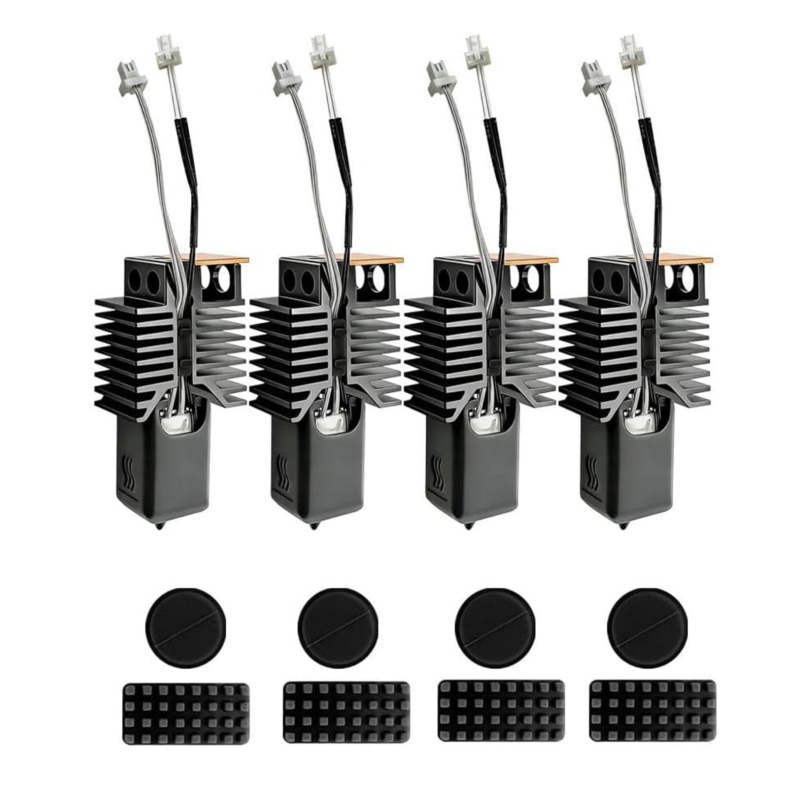 Zestaw 4 szt. Hotendu 0,4 Mm do Snapmaker U1 Wysokoprzepływowa, Całkowicie Metalowa Dysza z grzałką 48 W do Szybkiego Drukowania 3D