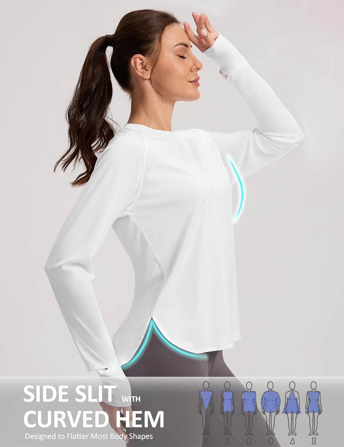 Women's Sun Shirts UPF 50+ Long Sleeve Uv Protection Shirts Lightweight Quick Dry SPF Clothing Outdoor Hiking Tops - Image 4