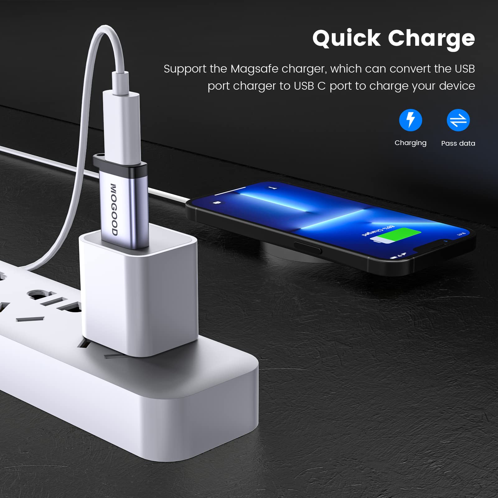 MOGOOD Convertitore OTG USB C Femmina a USB A Maschio, USB 3.0 5Gbps