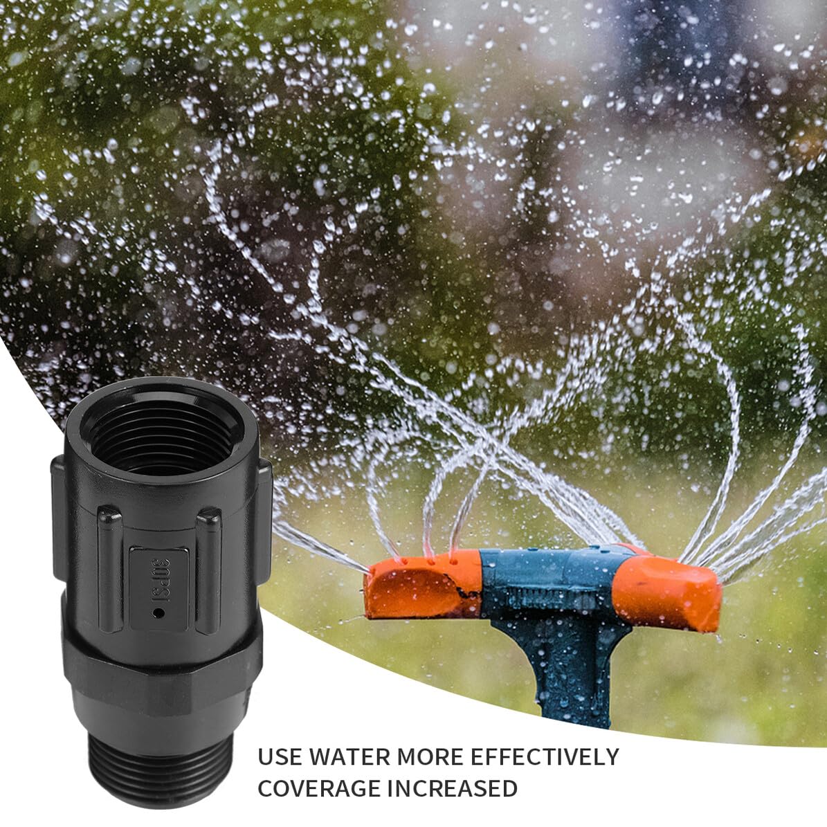 Réducteur de Pression Pression 30 Psi Intérieur et Extérieur Filetage 6 Mm en Plastique, Maintien du Débit D'eau Stable pour Système D'irrigation Goutte à Goutte pour Ferme