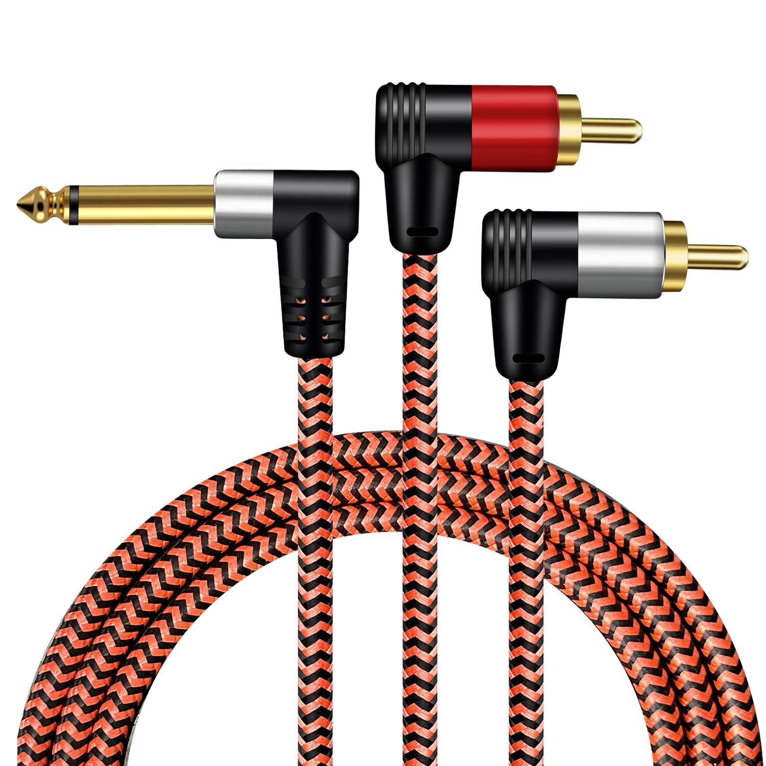Cable TRS 6.35 mm a 2 RCA macho de 3 metros divisor de audio analógico Youii 8