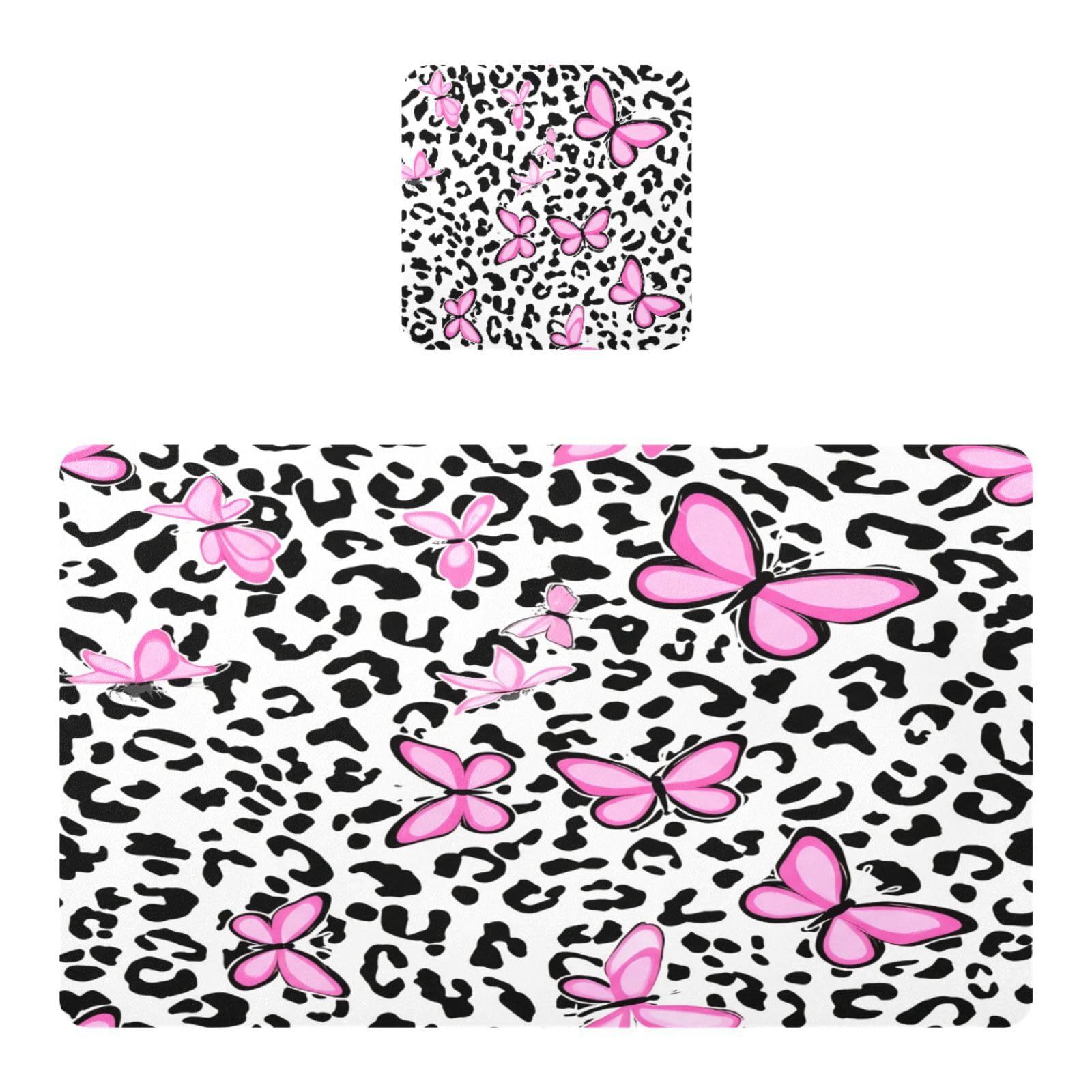 BURSTDDY Butterflies Print Placemat Waterproof Place Mat for Dining Table