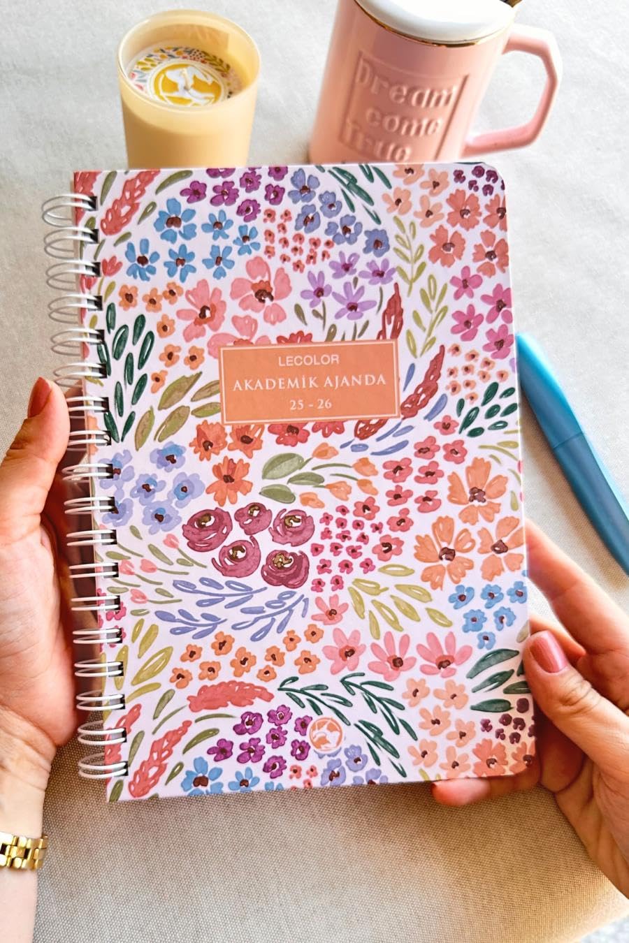Akademik Ajanda 17x24 cm Spiralli 25/26 Botanical