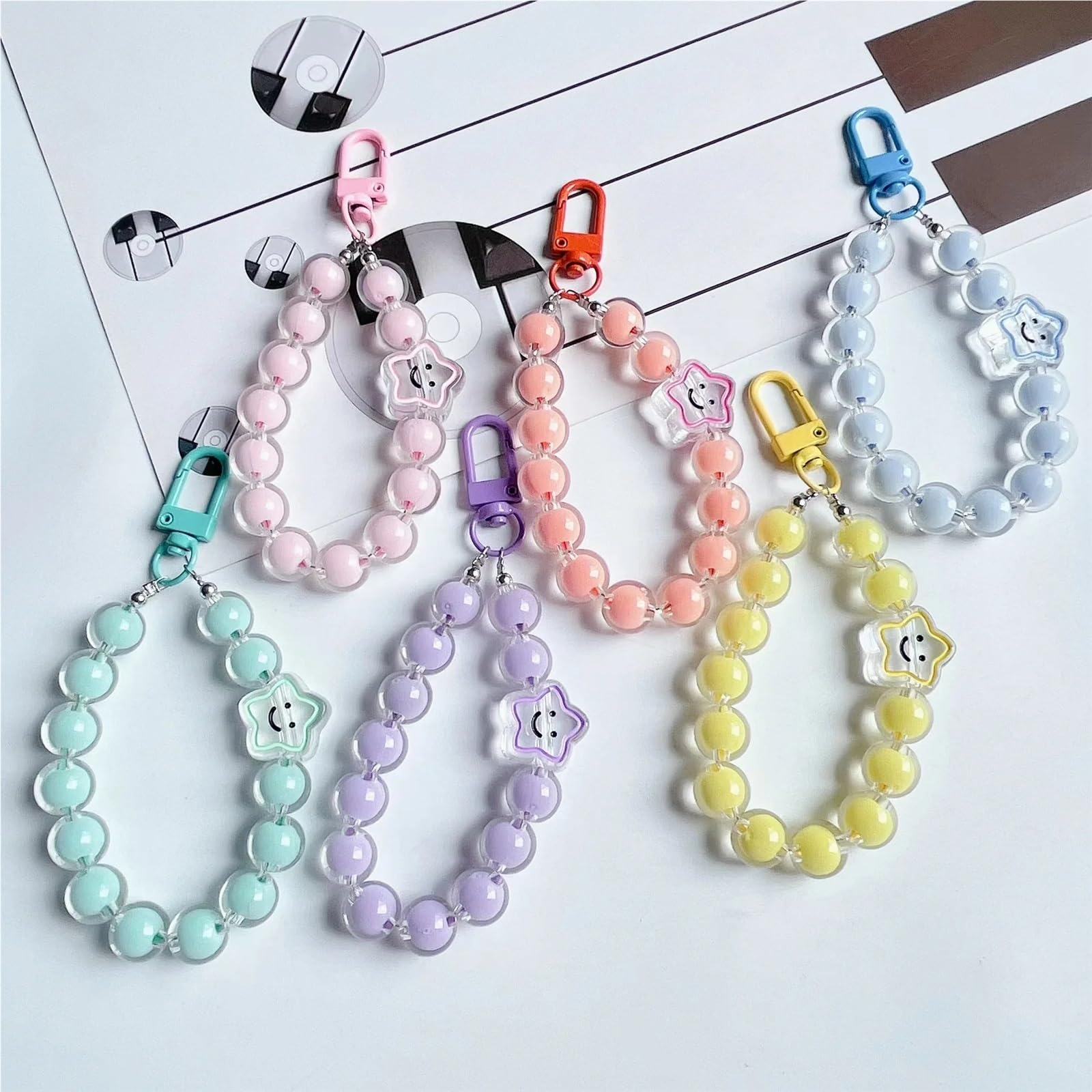 Milchglas-Rocailles, 2 Boxen, 8 mm, runde Perlen, Armbandherstellungs-Set, Marmor, loser türkisfarbener Seestern für Frauen, Ohrringe (ZZ66-A)