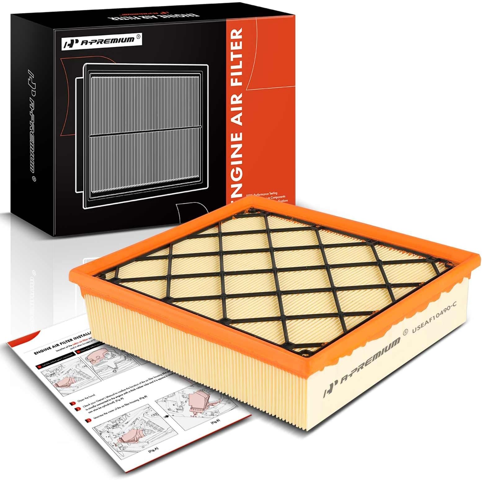 Engine Air Filter Compatible with Volvo V60 2015 2016, S60 2012-2016, XC70 2016, C70 2006-2013, V60 2015-2016, C30 2007-2013, S40 2004-2011, V50 2005-2011, XC60, S60/V60 Cross Country