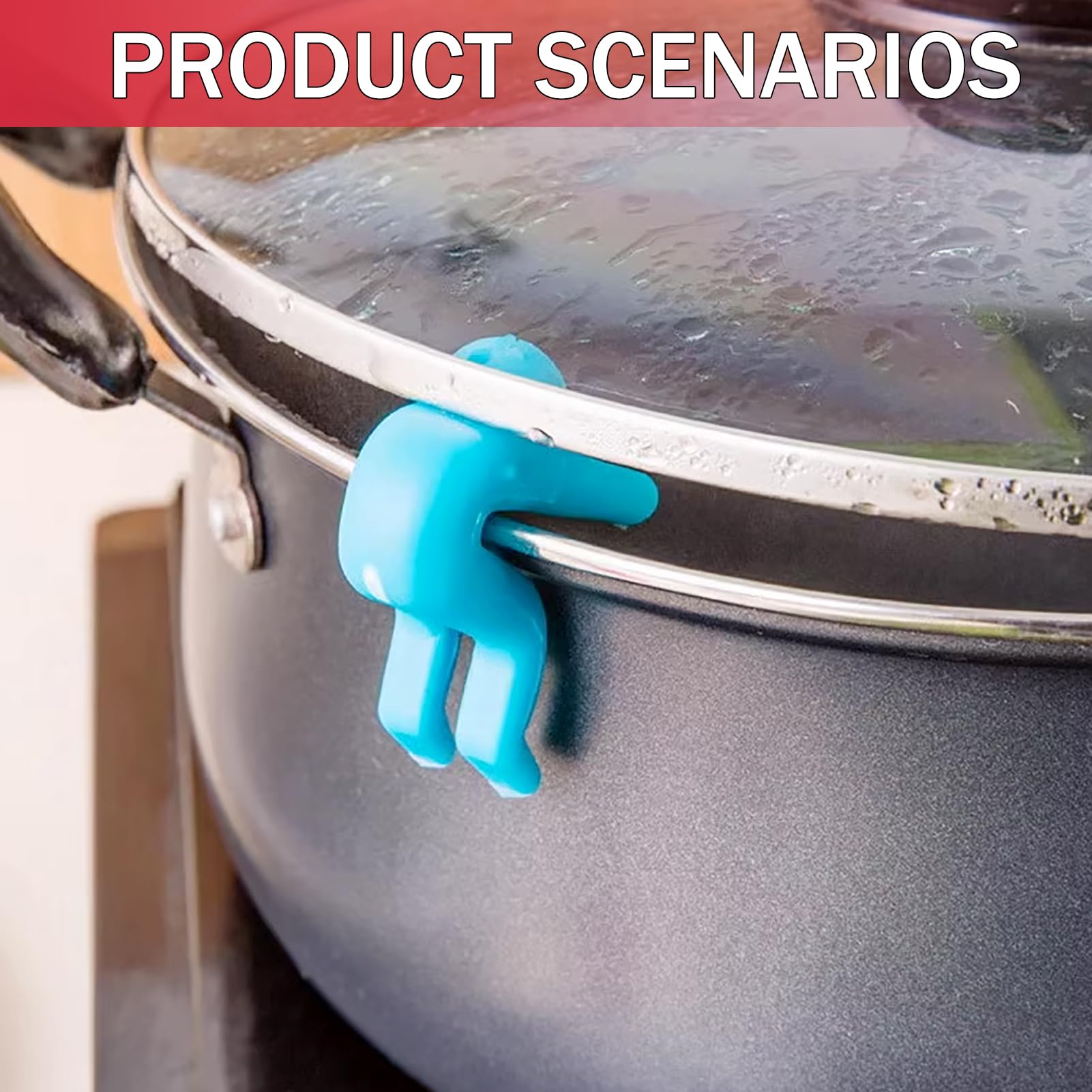 6 Stück Silikon Topfdeckelheber - Überkochschutz Für Kochtöpfe