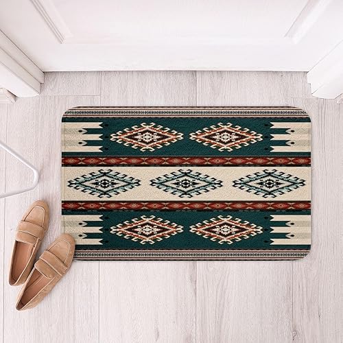 Miniatura 14 de Alfombra de área de decoración occidental, alfombra de baño azteca, vaquera, estilo vaquera, del suroeste, para niños y niñas, rústica, decoración