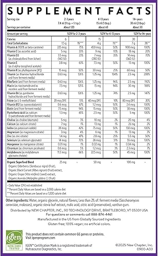 Miniatura 6 de New Chapter Multivitamínico líquido + suplemento mineral para beneficios de todo el cuerpo, multivitamínico 100% delicioso para adultos,