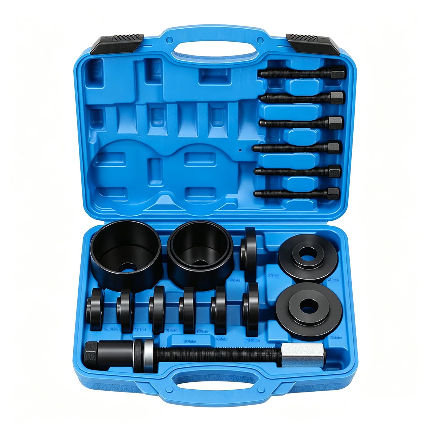 19 pezzi Set estrattori cuscinetti ruote Utensile montaggio e smontaggio mozzi ruote, compatibile con VW, Audi, Vauxhall, Fiat, BMW, Ford