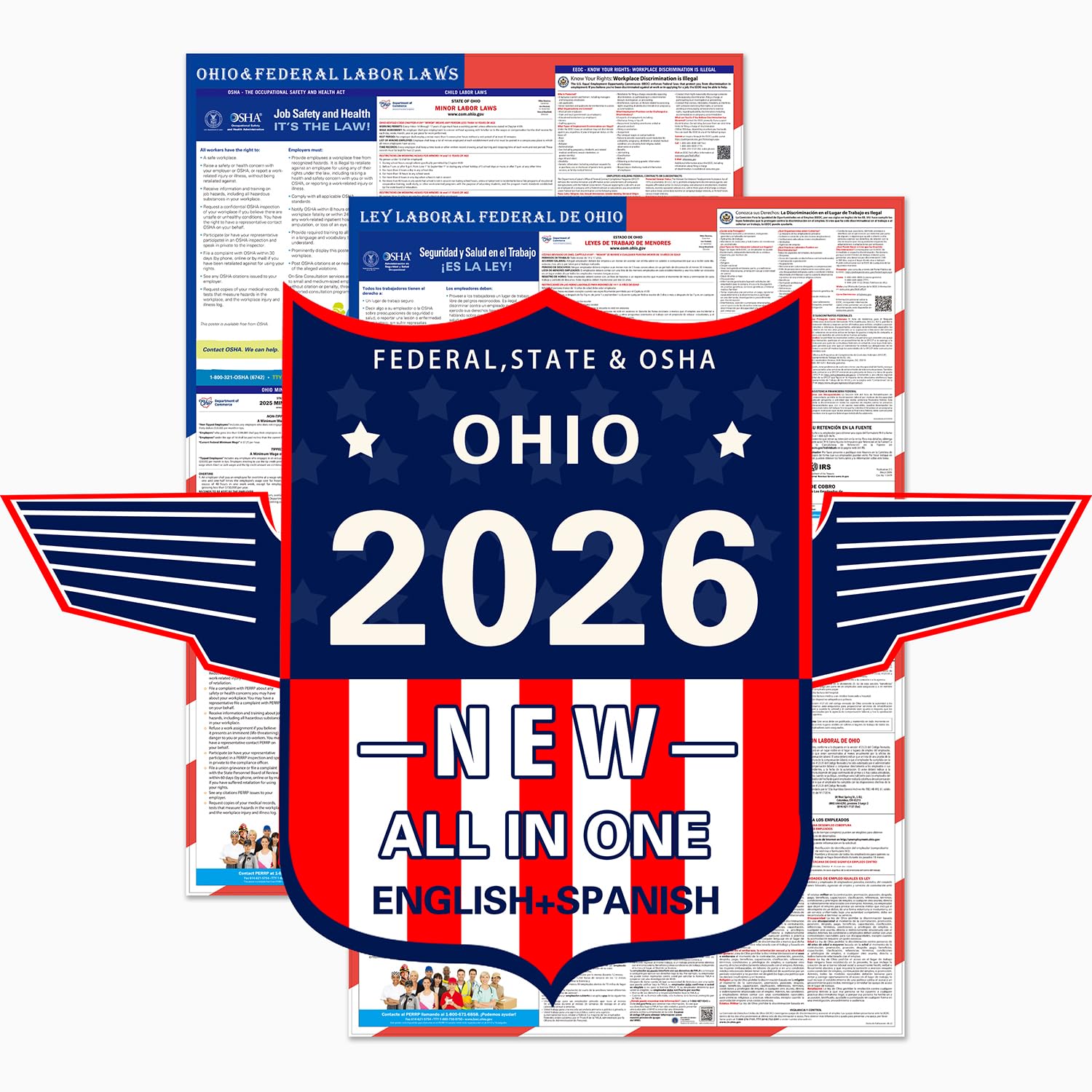 Amazon.com: ZLODEPIP 2026 OHIO State and Federal Labor Laws Poster