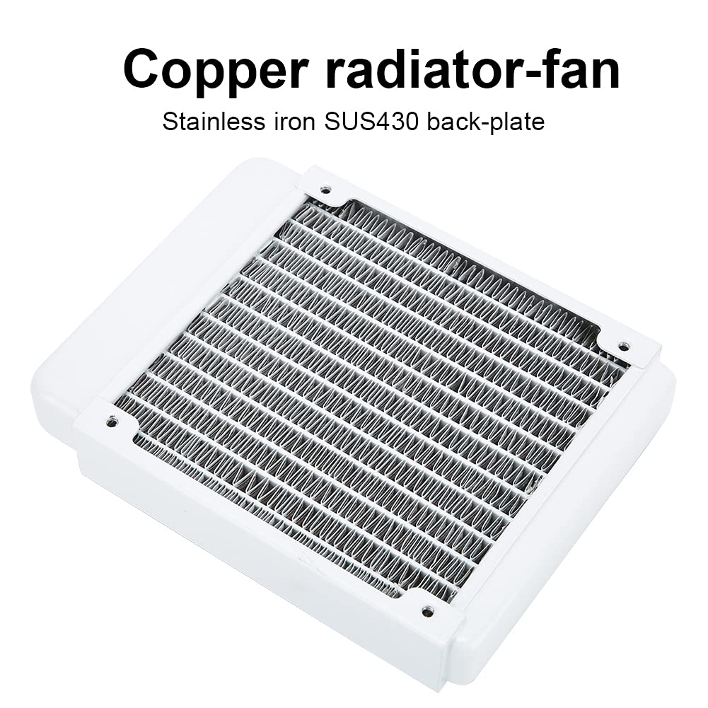 Radiatore di Raffreddamento Ad Acqua con Dissipatore di Calore in Rame Bianco per CPU e PC con Design a 12 Migliore Dissipazione del Calore